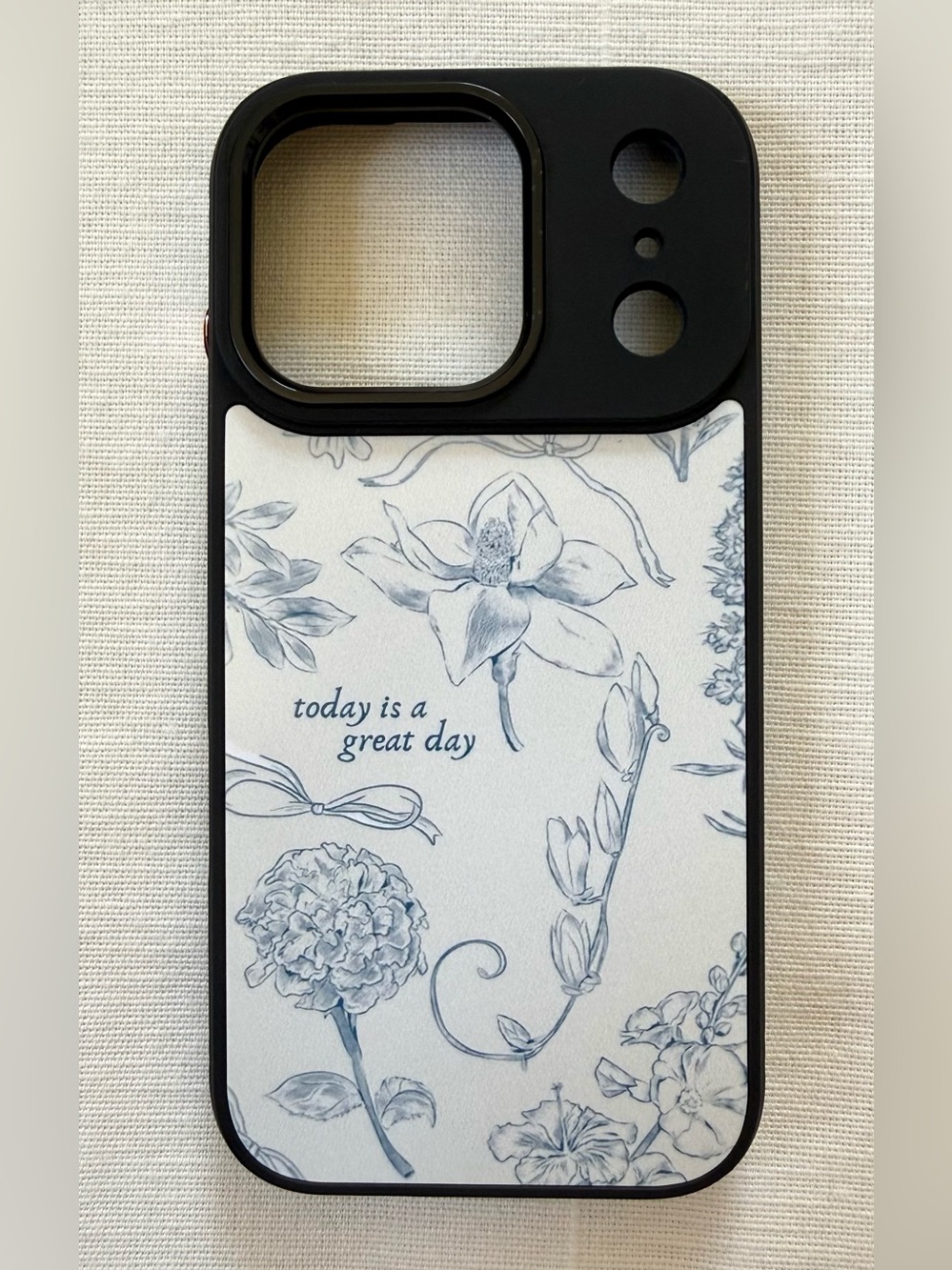 Abby Rose Floral MagSafe iPhone 17 Pro Case Blue White Great Day Affirmation NWT - Picture 2 of 4